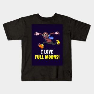 I Love Full Moon Kids T-Shirt